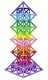Beicarin Magnetische Bausteine, 150 Stück, Spielzeug, magnetische Lernspielzeuge, magnetische Blöcke, stapelbares Spielzeug-Set für Kinder und Erw