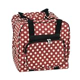 Over-Coverlock Tasche im Design rosa/weiß gepunk
