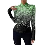 Pailletten Oberteil Shirt Mit Pailletten Damen Damen Oberteil Weihnachten Modische Oberteile Damen Damen Blazer Glitzer Glitzer Pullover Damen Shirt Damen Elegant Damenblusen Festlich Eleg