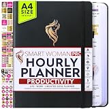 Produktivitätsplaner undatierter Monatsplaner – 12-monatiger Selbstpflege-Planer und Happy Life Zielplaner, Selbstpflege-Tagebuch für Frauen und effektiver Arbeitsplaner & Finanzplaner (schwarz, A4)