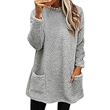 ZTFYKLIN Sales Clearance Pullover Mit Trompetenaermeln Damen Pullover Cognac Oversize Pullover Damen Braun Gelber Damen Pullover Oversize Tshirt Teenager Maedchen Preppy C
