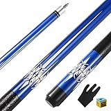 ASMPCUE Pool Queue, 58 Zoll Billard Queue 13mm Spitzen Pool Cue für Professionelle Billardspieler, 1/2 Maple Queue Sticks für Billard Tisch Sport, Bar Pool Table Sticks for Men Women, B
