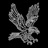SUPERDANT Adler Strass Hotfix Zum Aufbügeln Bügelbild Strass Zum Aufbügeln Party Kinder T Shirt Kristall Wärmeübertragung Aufkleber Stras Hotfix Transfer Patch Dekor Für DIY Kunsthandwerk