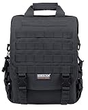 Seibertron Molle Multifunktions Umhängetasche Oder Rucksack Airport Friendly Schultertasche, Aktentasche Sleeve Tasche für 14.1' Zoll Netbook/Laptop Case Business Aktenkoffer (Black)