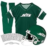 Franklin Sports New York Jets NFL Uniform Set für Kinder – Youth NFL Team Jersey, Helm, Hose + Bekleidungskostüm – Offizielle NFL Gear – Youth Larg