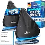 NEXTCOVER® Universal Sattelbezug Fahrrad 2er Set I 100% Wasserdicht I Regenschutz I Fahrradsattel Überzug Sattel I Sattelüberzug Fahrradsitz I Satteldecke I Sattelschutz wasserdicht F