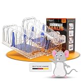 Mausefalle lebend mit Köder Box - Große Lebendfalle Maus (2 Stück) Kein Kontakt zum Nagetier Rattenfalle Mäusefalle wiederverwendbar für drinnen Mouse Trap für Innen & Außen Mausefallen Sieb