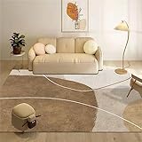 AU-OZNER günstig Teppich Grauer Teppich, Sofa, Couch Tisch, wasch barer Anti bakterieller Teppichteppich für esszimmer,Grau,50x80