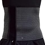 BODYPERFECT Bauchgurt nach geburt Bauchband nach der Operation Postpartum Gürtel für Damen Rückenstütze des Bauchbandbinders Einstellbare Verschlusshöhe 24 cm (Schwarz H24, L)
