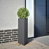 ShGaxin Pflanzkübel Anthrazit Dreieckig 30x26x75 cm Stahl, Blumentopf Gross, Blumenkasten Balkon, übertopf, Pflanzkasten, Flowerpot, Kräuterbeet Für Die Küche, Vertikalbeet - 851147
