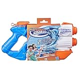 Super Soaker Twin Tide Wasserpistole doppelter Spritzpower Pump-Funktion großer 1,4L Wassertank einfaches Auffü