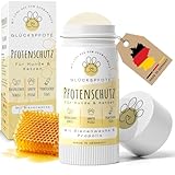 GLÜCKSPFOTE Pfotenbalsam Stick für Hund Katze. Natürlich gegen trockene rissige Pfoten | Pfotenpflege mit Bienenwachs ideal als Pfotenschutz für Sommer Winter f. H