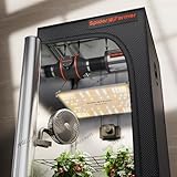 Spider Farmer Growzelt Komplettset SF1000 Grow Light Dimmbarer LED Grow Lampe Vollspektrum Samsung LM301H EVO Diodes GrowZelt Kit Komplettes 70x70x160cm Hydroponics Growing Tent Set Belüftungssy