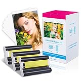 Ersatz für Canon Selphy CP1500 Fotopapier und Kartusche, für Selphy Fotodrucker CP810 CP820 CP910 CP1000 CP1200 CP1300 CP1500, KP-108IN 3x KP-36IP, 3 Patrone + 108 FotoPapier (10x15cm)