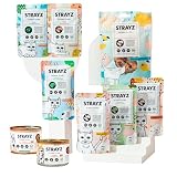 STRAYZ Katzenfutter Nass & Katzenleckerlis Probierpaket – Getreidefrei, Hoher Fleischanteil, Bio Futter, 100% natürliche Zutaten, Premium Nassfutter fü