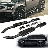 Auto Trittbretter Seitenschweller für Land Rover LR Defender 110 4D 2020-2023, Seitenschürze Aluminium Halterungen Auto Dekoration Zubehö