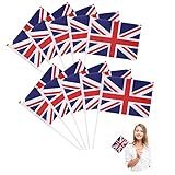 Kleine Flagge von England,England-Flagge,kleiner England Stab,England-Mini-Flagge,handgehaltene kleine England Miniatur-Flaggen,Feiern Sie die Weltmeisterschaft,14 x 21 cm,10 Stück