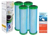 4 x Prime Inventions Wasserfilter EM Premium 5 für Sanuno Vario-HP Duo | Zusätzlich Entkalkungstabs für sichere Desinfizierung und Entkalkung Ihres Filterg