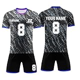 Deutschland Fußball Trikot mit eigenem Namen Logo Nummer Jungen Herren, Fussball Trikot Shors Set, Personalisierte Fußball Trikot Erw