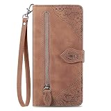Flip Case Zip Wallet für Oppo A96 4G/A36/A76/Realme9i Women's Small Leather Purse Bifold Wallet Handbag with Zip for Women GirlsFolio Cover Brieftasche Geldbörse für Oppo A96 4G/A36,B