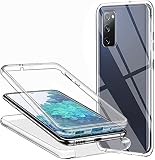 Hülle für Samsung Galaxy S20 FE Handyhülle 360 Grad, Transparent Full Schutz Kratzfest Dünn Durchsichtige Case Silikon Schutzhülle, Hart PC Zurück + Weich TPU Vorderseite - 6.5 Z