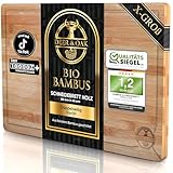 Deer & Oak Premium Bambus-Schneidebrett – Extra großes Schneidebrett (45 x 30 x 2cm) für die Küche – Robust, geölt & behandelt – Ideal für Fleisch, Gemüse &