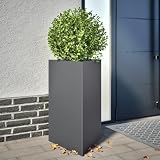 ShGaxin Pflanzkübel Anthrazit Dreieckig 50x43x75 cm Stahl, Blumentopf Gross, Blumenkasten Balkon, übertopf, Pflanzkasten, Flowerpot, Kräuterbeet Für Die Küche, Vertikalbeet - 851175