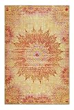 Moderner Kurzflor Teppich im Vintage Look von WECONhome für Wohnzimmer, Schlafzimmer oder Arbeitszimmer – Rooftop (160 x 230 cm, gelb)