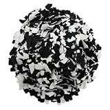 CAIRCON Farbchips für Bodenbeschichtung – Dekochips für Epoxid, PU & Acrylat Bodenfarbe – Mix Schwarz-Weiß 1Kg