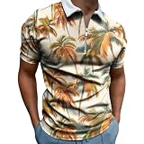 Poloshirt Herren Kurzarm T-Shirt Hemd Button Down Shirt Frühling Sommer Atmungsaktives Golfshirt Casual Komfortabel Oberteile Classic Poloshirt Sport T-Shirts Slim Fit S
