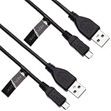 Keple (2X Pack Kompatibel mit Sony Playstation 4 (PS4) Xbox ONE Steam Razer Wildcat Controller Joystick Laden und Spielen USB Kabel von Extra Lange Haltbare Blei (3m / 10ft)