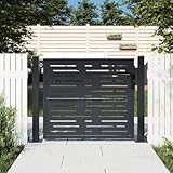 Brokky Gartentor Anthrazit 105x105 cm Zaunelemente GartentüRchen GartentüR Gartenzaun Gartentor Stahl Quadratisches Desig