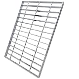 MASSLUNT Abflussgitter aus verzinktem Stahl, 50,8 x 30,5 cm, für NDS 30,5 cm Filterk, Außenablaufabdeckung, B-Klasse, Ersatz-Abwasserrost, langlebig, strapazierfähig, silberfarben, rechteckig,
