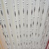 HONG Quaste Perlen Vorhang Kristall Perlen Design mit Gewinde String Tür Vorhang Fenster für Raumteiler Trennwand (100 cm x 200 cm 2 Stück),Weiß