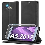Samsung Handyhülle Leder[Mit Schutzfolie] für Galaxy A5 2017 Stoßfeste Case Schutzhülle Klapphülle Holster (5,2 Zoll)