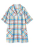 AmeriMark Damen Button Front Smock - Lässiges Button-Down-Shirt mit aufgesetzten Taschen - - 48-50
