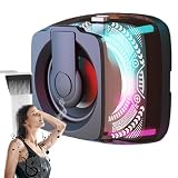 Generisch Magnetlautsprecher, Magnetlautsprecher - Badezimmerlautsprecher | Magnet Wireless RGB Color Light Music Player Telefonhalter Stereo -Sound für Duschbad im F