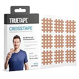 TRUETAPE® Crosstapes/Gittertapes - 160 kleine Gitterpflaster inkl. Anleitung I wasserfest mit extra starkem Halt I Empfohlen von Felix Neureuther I Original Akupunkturpflaster Set | k