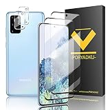 2+2 Stück Für Samsung Galaxy S20 Plus Panzer Schutz Glas Folie 2 Stück+Kamera Schutzfolie 2 Stück, Fingerabdruck-ID Unterstützen, HD Clear Displayschutz Panzerfolie Für S20 Plus 5G