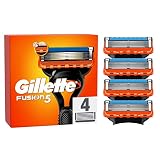 Gillette Fusion 5 Rasierklingen, 4 Ersatzklingen für Nassrasierer Herren mit 5-fach Kling