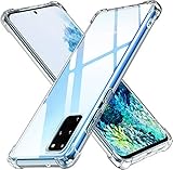 ivoler Klar Silikon Hülle für Samsung Galaxy S20+ / S20 Plus 5G mit Stoßfest Schutzecken, Dünne Weiche Transparent Schutzhülle Flexible TPU Durchsichtige Handyhülle Kratzfest Case C