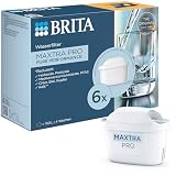 BRITA Wasserfilterkartusche MAXTRA PRO Pure Performance (All-In-1) 6er-Pack Halbjahrespack – Original Ersatz-Wasserfilter für Filterkannen: reiner Wassergeschmack – filtert PFAS, Chlor, Kalk, M