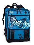 Fabrizio Kids Schulrucksack 48 cm, türkis / schmetterling