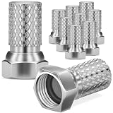 HB-DIGITAL 10x F-Stecker 7,2mm breite Mutter F-Kupplung F-stecker für Koaxial Fernsehkabel Antennenkabel Satelliten Kabel mit Gummidichtung - Vernick