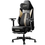 AutoFull M6 Gaming Chair,Office Chair,Ergonomics Gaming Chair with Auto Dynamic Tracking Lumbar,Adjustable headrest and 6D Mechanical Armrests PC Chair with Footrest (Black)