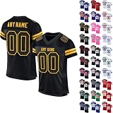 American Football Trikot, Sport-T-Shirt, schnelltrocknend, atmungsaktiv, kurzärmelig, personalisierbar, Namensnummer, Logo, Trikots für Männer, Frauen, Jugendliche, 8, S