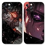 PBNDJVG 2 Stück Handyhülle für Samsung S20 FE(5G)/S20 Lite/S20 Fan Edition Hülle 6.5'', Anime Cartoon Uchiha Itachi Sasuke Muster Schutzhülle Jungs Case Schutz der Linse TPU, Schw