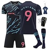 Trikot für Kinder,Outdoor Football Jersey Trikots,Heimtrikots/Auswärtstrikots Trikot Fußballtrikot für Kinder,Trikot T-Shirt Shorts Socken und Schienbeinschoner Set (28(150-160))