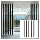 Raumteiler-Pfosten vom Boden bis zur Decke, Sichtschutzwände aus Aluminium in Säulenform, freistehende, Moderne, Schlichte Metalllamellen – 70 bis 230 cm für W