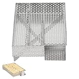 ECD Germany Kaltraucherzeuger aus Edelstahl mit 3 Kammern für Sparbrand, 20x12,5 cm, Kaltrauchgenerator zum Kalträuchern und Smoken im Räucherofen, Kugelgrill, BBQ, Food Smoker, Cold Smoke G